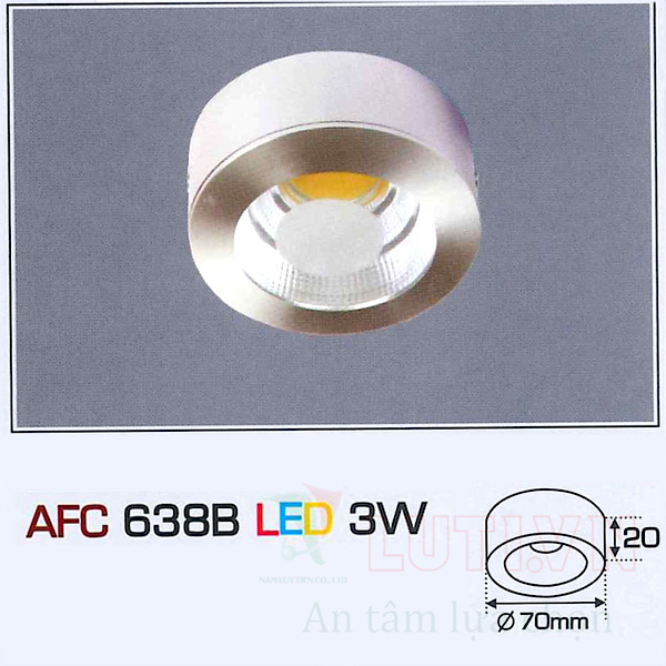 Đèn lon ốp trần nổi tròn AFC-638B-3W