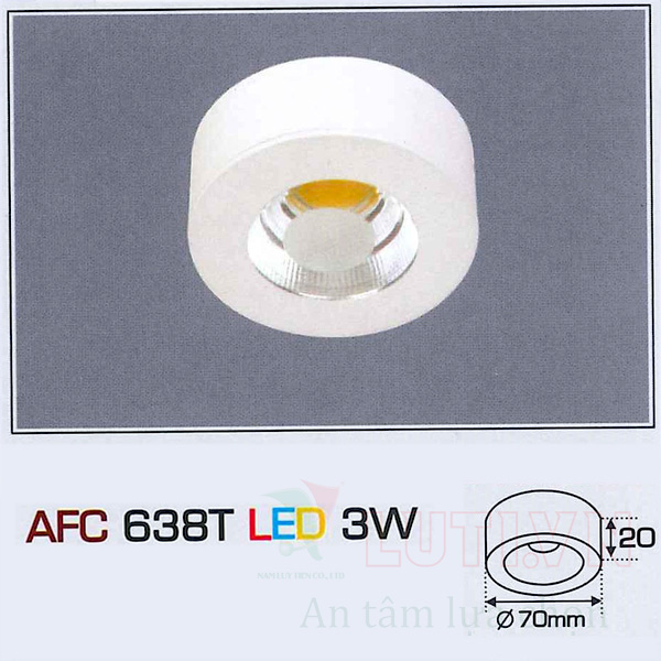 Đèn lon ốp trần nổi tròn AFC-638T-3W