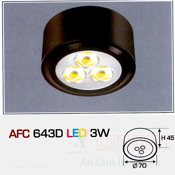 Đèn lon ốp trần nổi tròn AFC-643D-3W