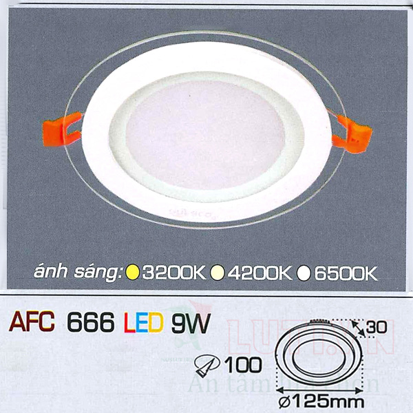 Đèn led âm trần AFC-666-9W
