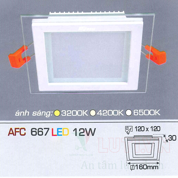 Đèn led âm trần AFC-667-12W