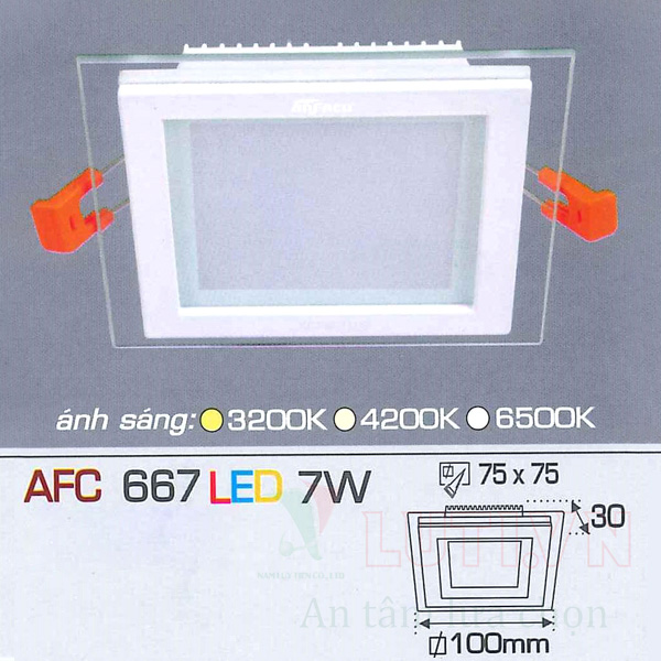 Đèn led âm trần AFC-667-7W