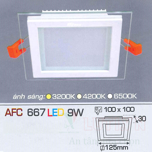 Đèn led âm trần AFC-667-9W