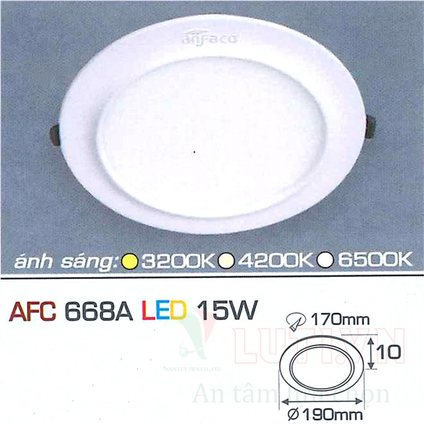 Đèn led âm trần AFC-668A-15W