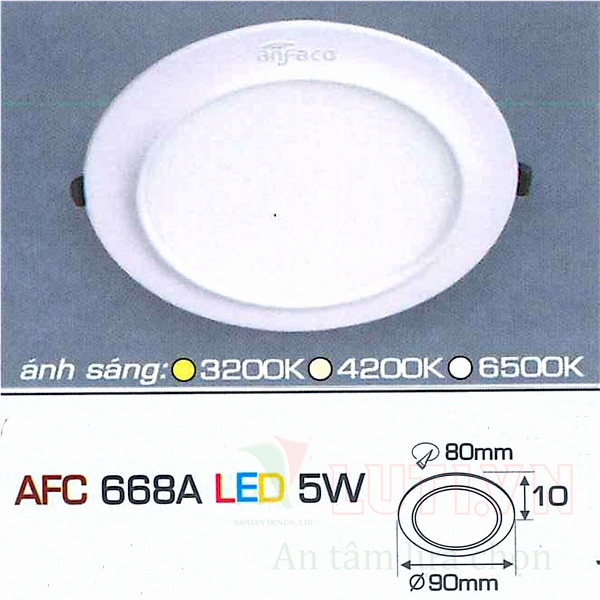 Đèn led âm trần AFC-668A-5W