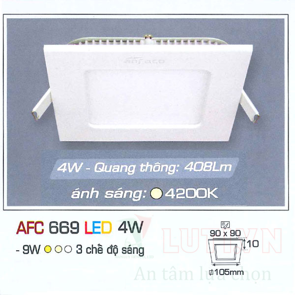 Đèn led panel AFC-669-4W