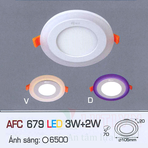 Đèn led ốp trần nổi tròn AFC-679V-5W