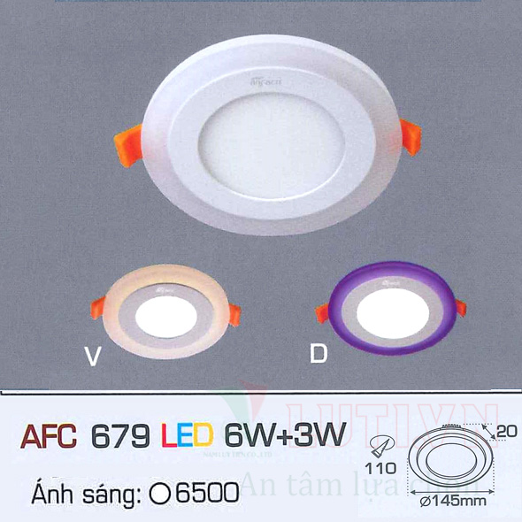 Đèn led ốp trần nổi tròn AFC-679V-9W