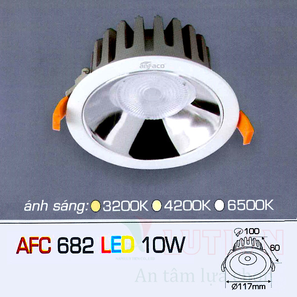 Đèn led âm trần AFC-682-10W