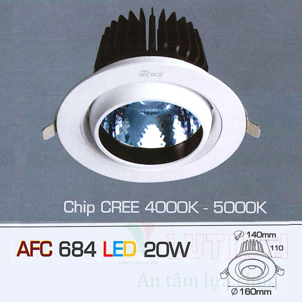 Đèn led âm trần AFC-684-20W