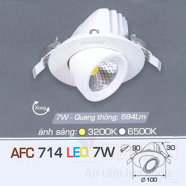 Đèn led âm trần AFC-714-7W
