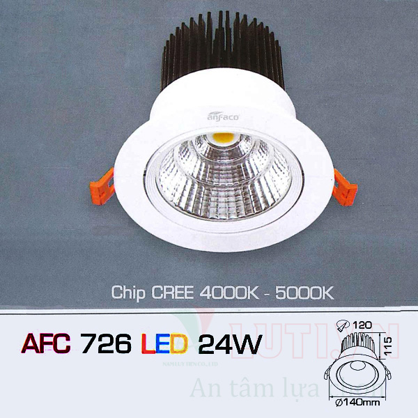 Đèn led âm trần AFC-726-24W