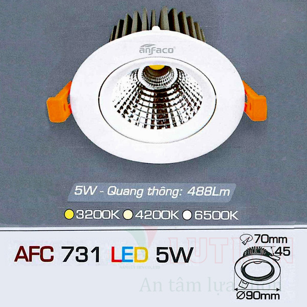 Đèn led âm trần AFC-731-5W
