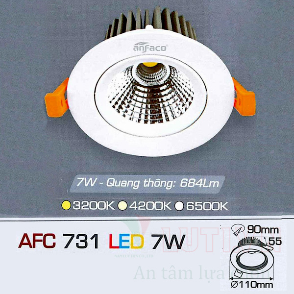 Đèn led âm trần AFC-731-7W