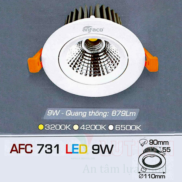 Đèn led âm trần AFC-731-9W