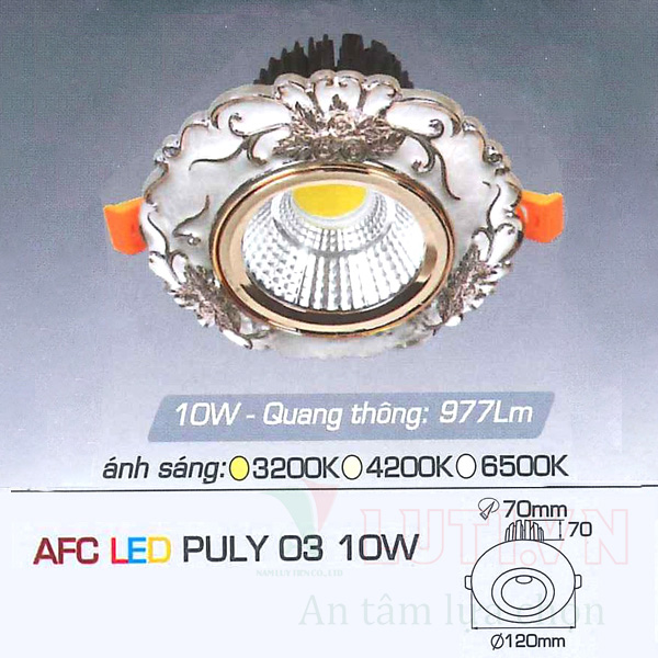 Đèn led âm trần AFC-PULY-03-10W